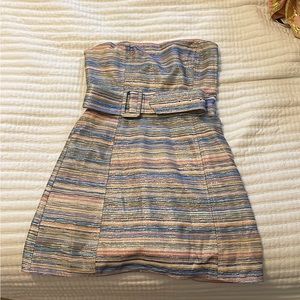 Amanda Uprichard Multicolor Strapless Dress